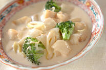 ホタテと冬瓜のミルク炒め煮