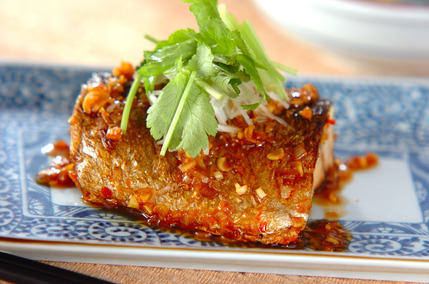 サバの香味照り焼き