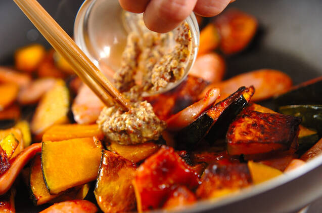 カボチャのチーズ炒めの作り方の手順4