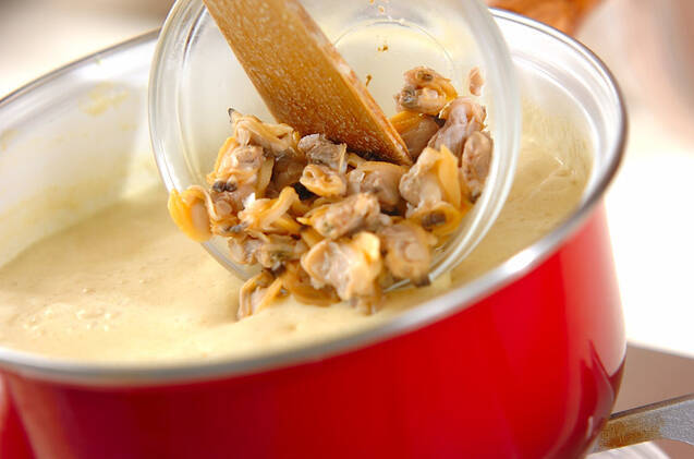 アサリのカレースープの作り方の手順5