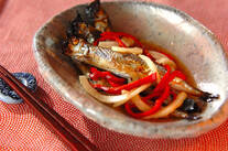 焼きシシャモの南蛮漬け