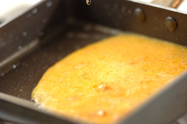 菜の花入り卵焼きの作り方の手順2