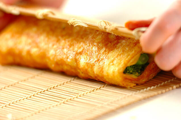 菜の花入り卵焼きの作り方の手順4