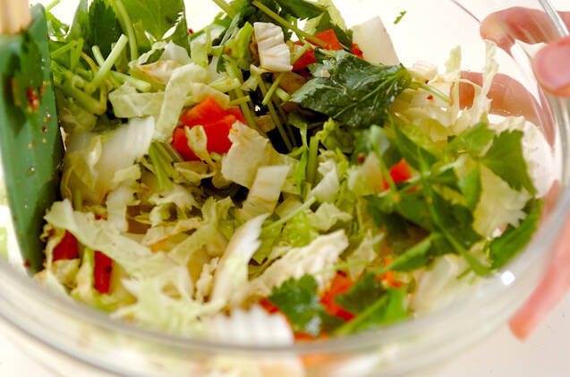 白菜の粒マスタード和えの作り方の手順5