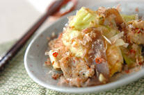 キャベツと豆腐の炒め物