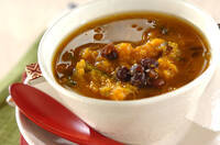 カボチャと小豆の薬膳スープ