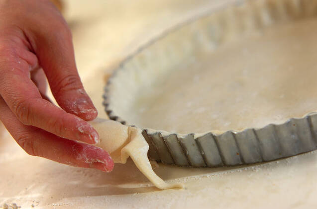 エビとホウレン草のキッシュの作り方の手順6