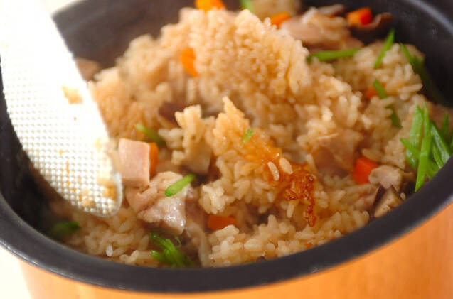 干しシイタケの炊き込みご飯の作り方の手順7