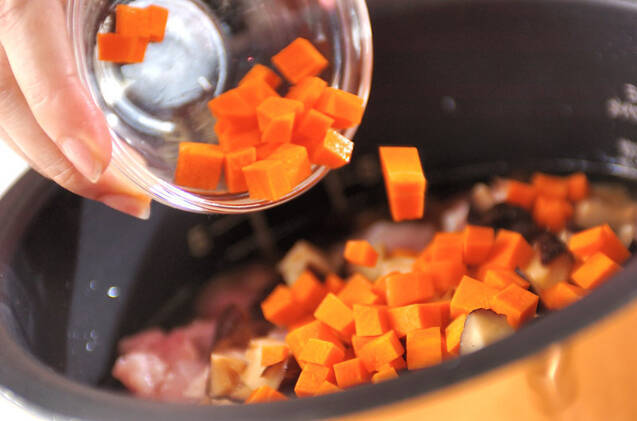 干しシイタケの炊き込みご飯の作り方の手順6