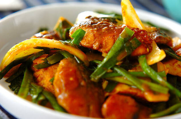 サバのカレー炒め