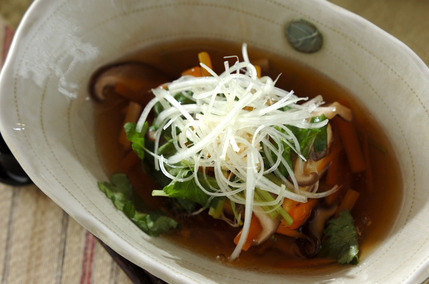 揚げ出し豆腐の野菜あんかけ