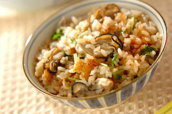 カキの炊き込みご飯