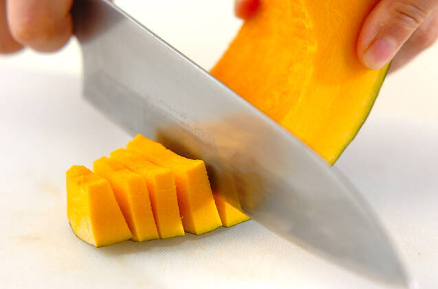 カボチャのレンジ煮の作り方の手順1