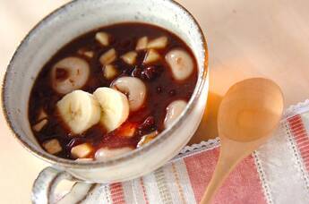 バナナ入りおぜんざい