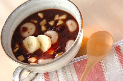 バナナ入りおぜんざい