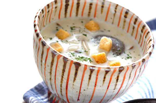 4. キノコのミルクスープ