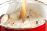 キノコのミルクスープの作り方2