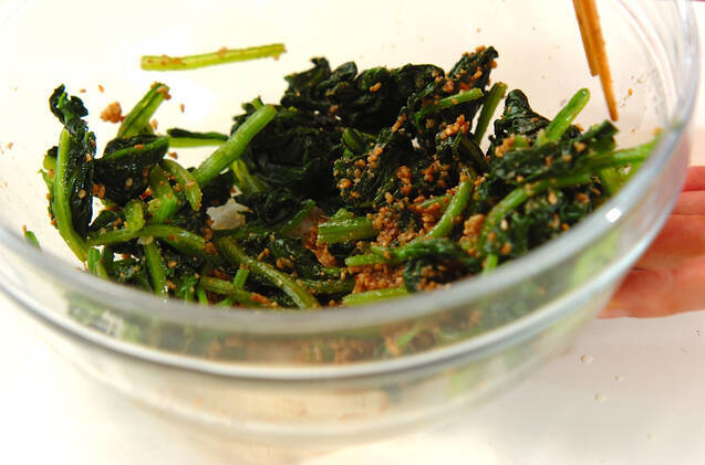 青菜のゴマ和えの作り方の手順3