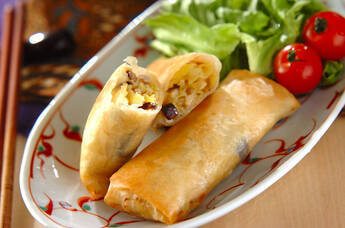 たっぷりキャベツの春巻き