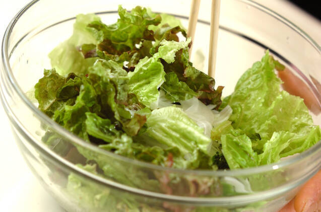 サニーレタスのサラダの作り方の手順7