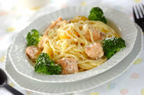 サーモンと栗のクリームパスタ