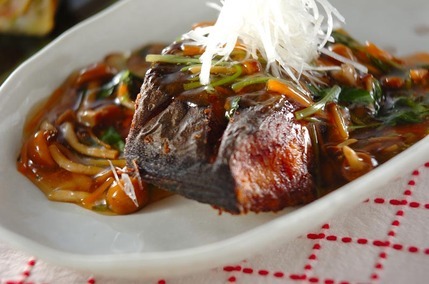 白身魚のナメコあん