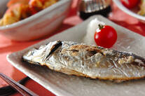 アジの塩焼き