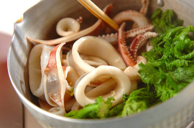 イカと菜の花の煮物の作り方の手順3