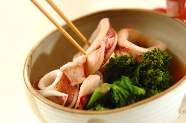 イカと菜の花の煮物の作り方の手順4