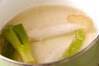 ささ身の卵スープの作り方の手順1