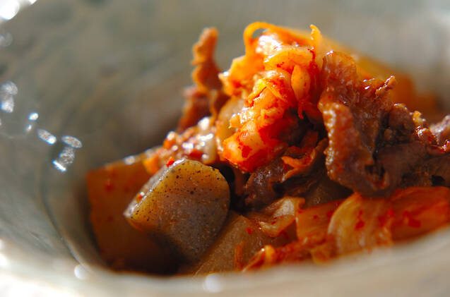 大根とすじ肉の煮込みコリアン風