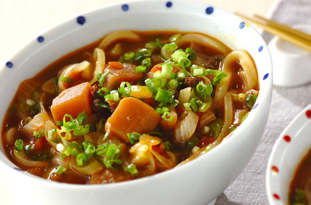おでんの汁でカレーうどん