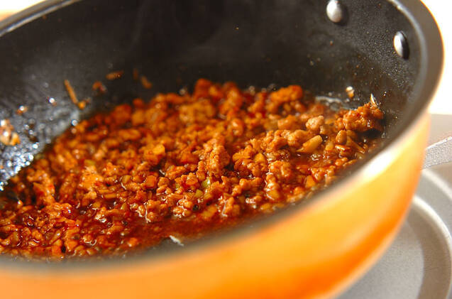 チキンラーメンで 担々麺の作り方の手順5