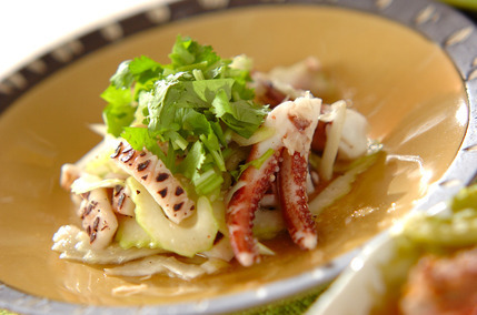 イカとセロリのショウガ和え