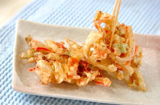 イカとキャベツのかき揚げの作り方の手順7