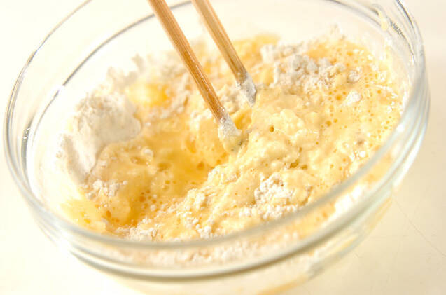 イカとキャベツのかき揚げの作り方の手順5