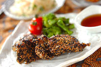 豚肉の2色ゴマ揚げ焼き