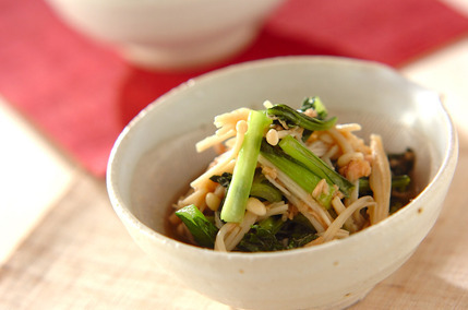 小松菜レンジ煮