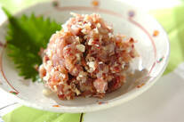 アジのミョウガなめろう