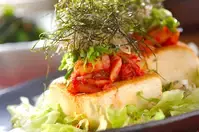 キムチのせ豆腐ステーキ