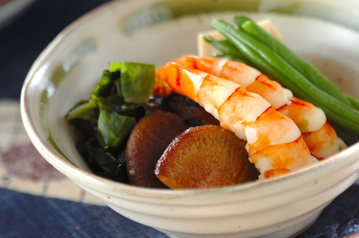 高野豆腐とエビの煮物 レシピ 作り方 E レシピ 料理のプロが作る簡単レシピ