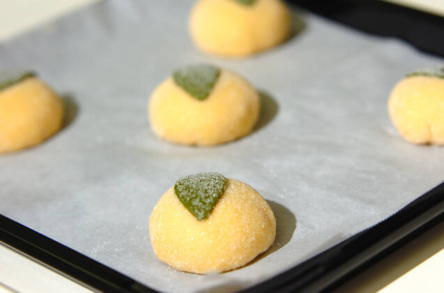 葉っぱ模様のメロンパンの作り方の手順28