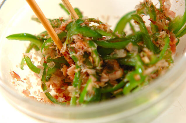 ピーマンのかつおポン酢の作り方の手順2