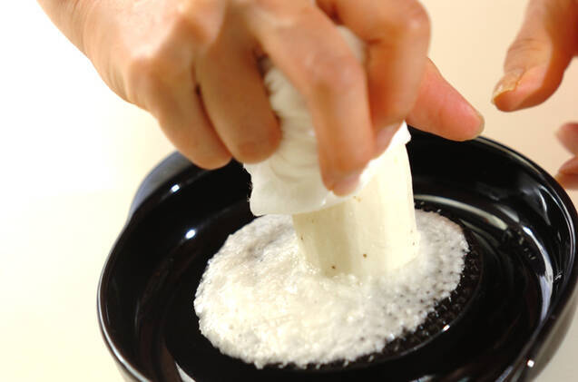 トロロ納豆そばの作り方の手順1