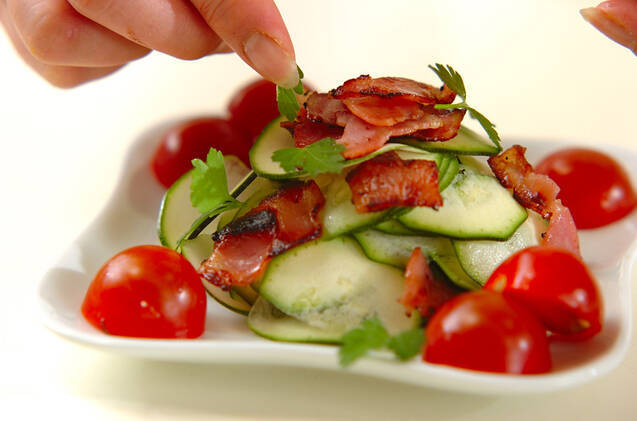 ズッキーニとベーコンのサラダの作り方の手順6