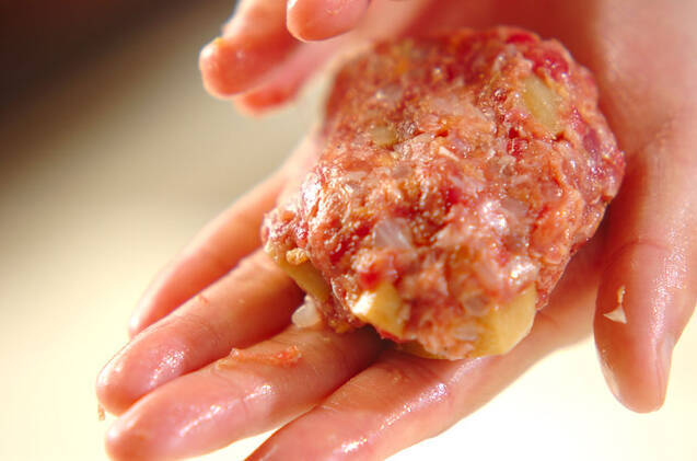 レンコン入りハンバーグの作り方の手順4