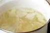 玉ネギと豆腐のみそ汁の作り方の手順4