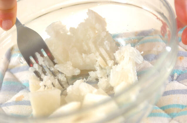 レンジ長芋のサラダの作り方の手順2