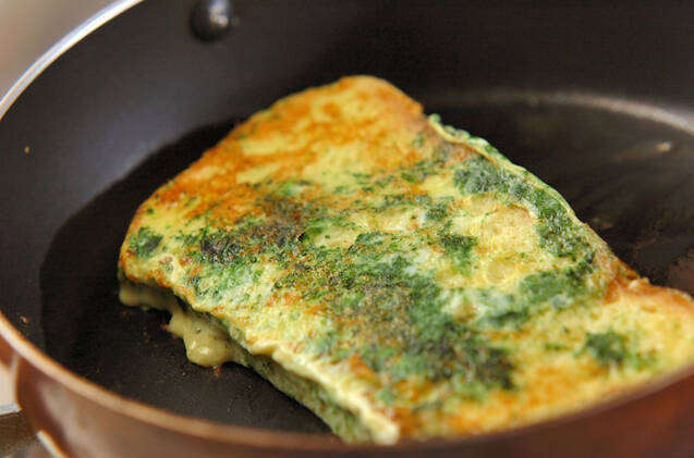 ホウレン草のフレンチトーストの作り方の手順2