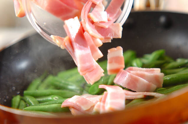 サヤインゲンのガーリックソテーの作り方の手順5